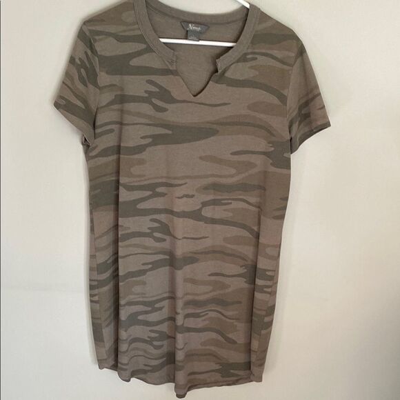 Natural Reflections Camouflage Short Sleeve dress. . Size Large. - Picture 1 of 9